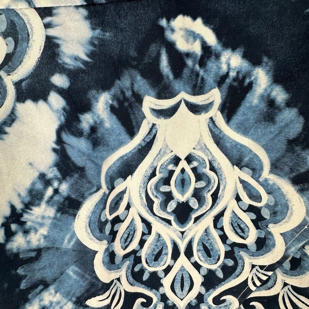 Zara Dress Women Small Blue Printed Mini Cut Out Back Resort Vacation Tribal NEW - Picture 15 of 16